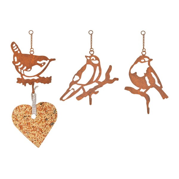 Komplet 3 kovinskih držal za ptičji kljun z motivom ptice Esschert Design