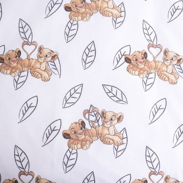 Svetlo rumena bombažna otroška posteljnina za otroško posteljico 100x135 cm Lion King "Best Friends" – Jerry Fabrics-image-4