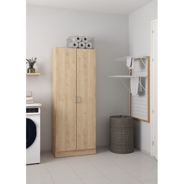 Garderobna omara v hrastovem dekorju v naravni barvi 70x181x36 cm Focus – Tvilum-image-1