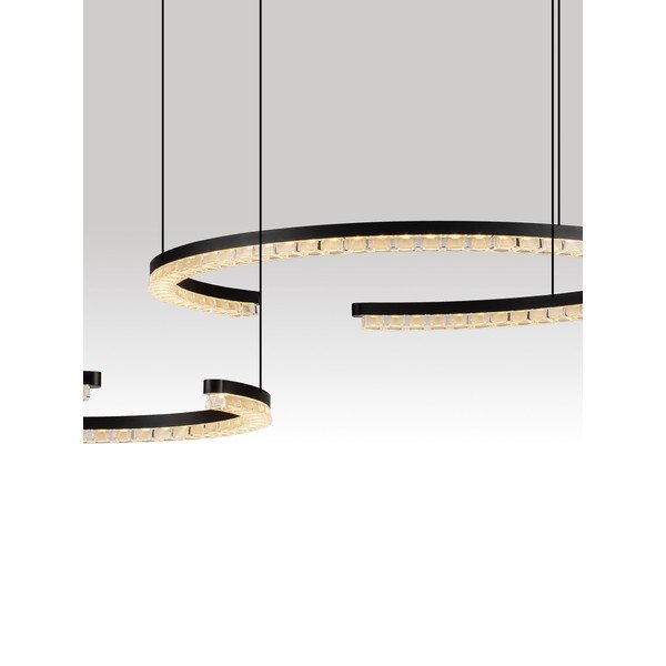 Mat črna aluminijasta LED zatemnitvena viseča svetilka Greamy – Nova Luce-image-2
