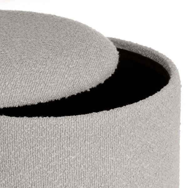 Svetlo sivi tabureji 2 ks iz tkanine bouclé – Casa Selección-image-1