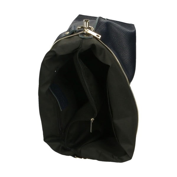 Temno modra usnjena torbica Chicca Borse Hagoda-image-1