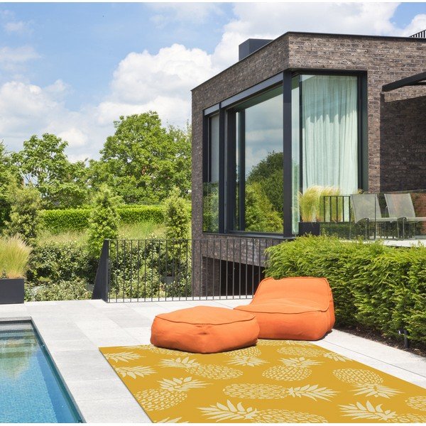 Rumena zunanja preproga Preproga Pineapple, 160 x 230 cm-image-1