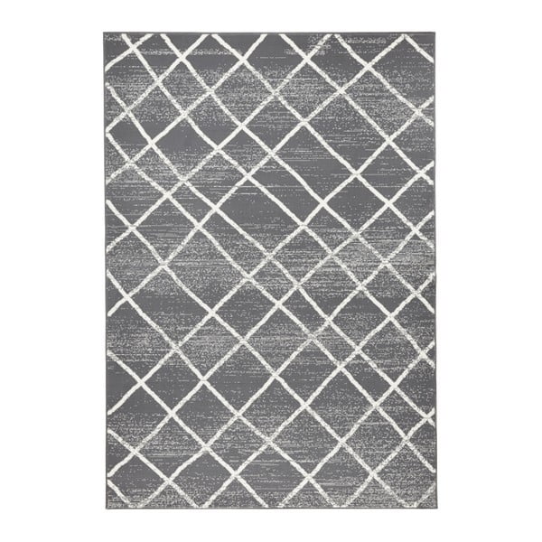 Temno siva preproga Zala Living Rhombe, 70 x 140 cm