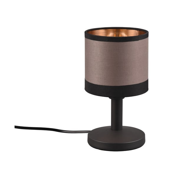 Črna/rjava namizna svetilka (višina 22 cm) Davos – Reality