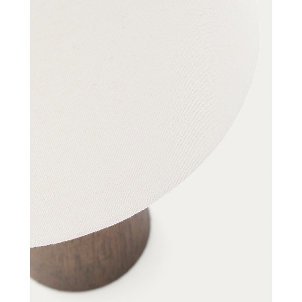 Bela/v temni naravni barvi namizna svetilka s tekstilnim senčilom (višina 49,5 cm) Marga – Kave Home-image-4