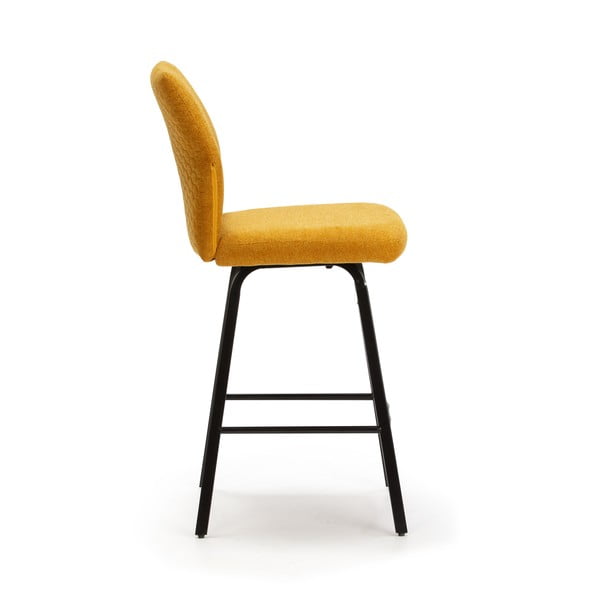Gorčično rumeni barski stoli v kompletu 4 ks 65 cm Bei – Marckeric-image-4