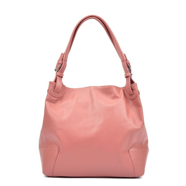 Lososovo roza usnjena torbica Renata Corsi