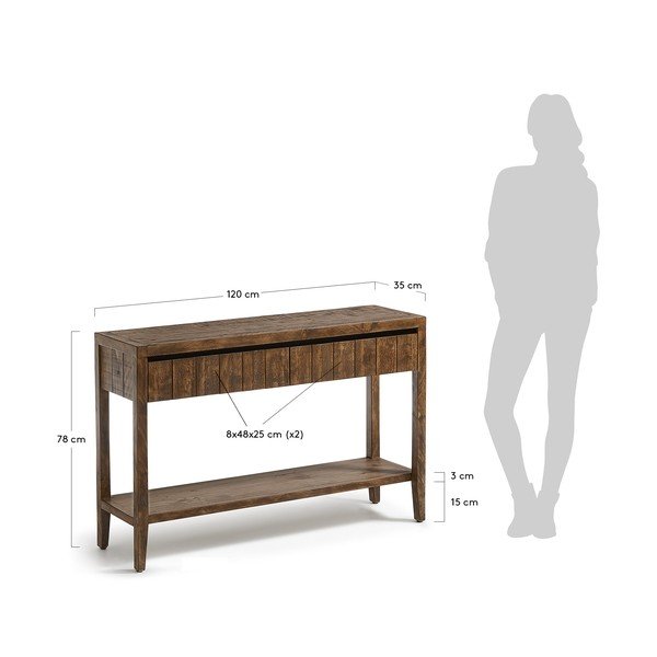 Rjava konzolna miza La Forma Woody-image-1