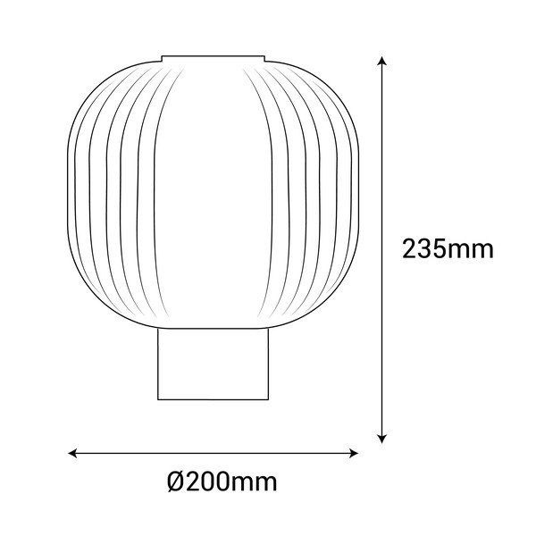 Črna namizna svetilka SULION Garbo, višina 23,5 cm-image-3