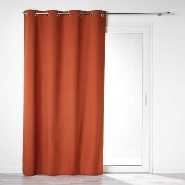 Opečnato oranžna zatemnitvena zavesa iz mikrovlaken 140x260 cm Obscure – douceur d'intérieur
