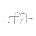 Siv kovinski stenski obešalnik 71 cm Maze – PT LIVING