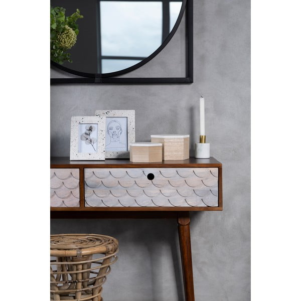 Kremno bel lesen okvir 19x24 cm Mimo – Premier Housewares-image-1