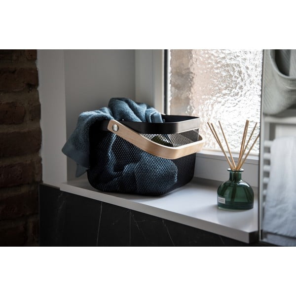 Črn organizator za kopalnico z ročajem iz bambusa Wenko-image-4