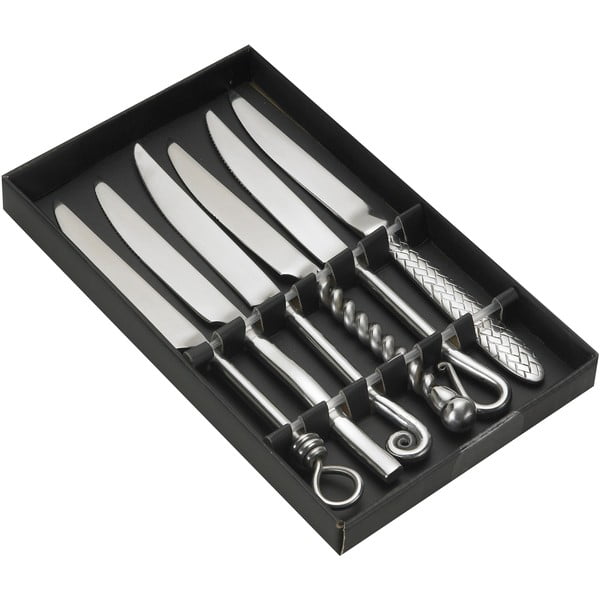 Komplet 6 nožev iz nerjavečega jekla v darilni škatli Jean Dubost Forged