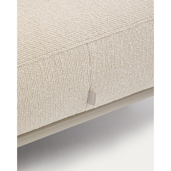 Bež tabure iz tkanine bouclé Aurum – Kave Home-image-3