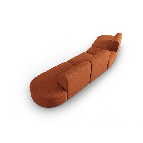 Oranžna sedežna garnitura 412 cm Shane – Micadoni Home-image-3
