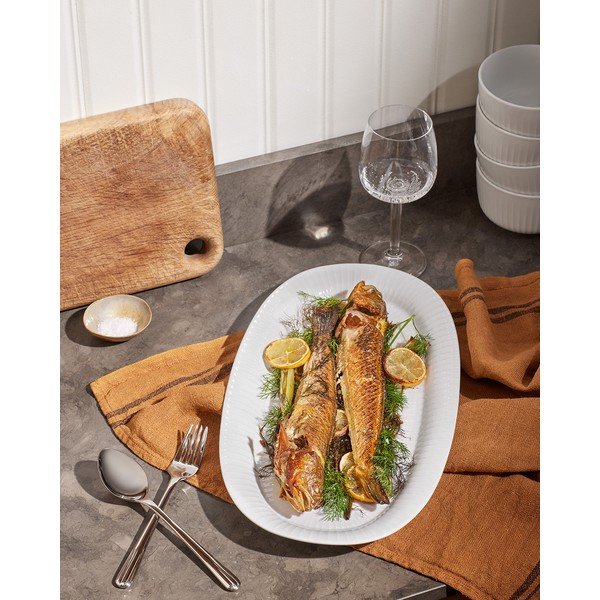 Porcelanast pladenj 22,5x40 cm Hammershøi – Kähler Design-image-2