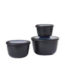 Posode za malico v kompletu 3 ks Nordic black – Mepal