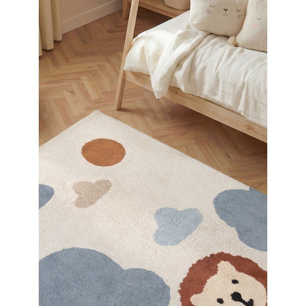Kremno bela pralna/ročno tkana bombažna otroška preproga 140x200 cm Snuggle Lionel – Hanse Home-image-3