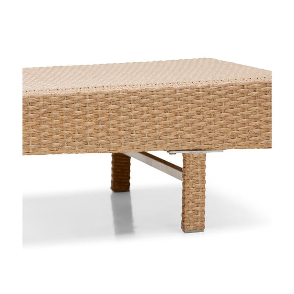 Bež vrtni ležalnik iz ratana Bonami Essentials Portugal, dolžina 200 cm-image-3