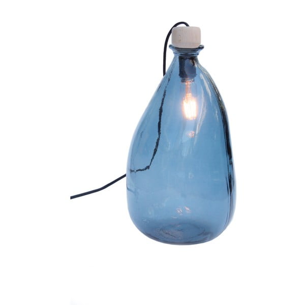 Modro svetilo iz recikliranega stekla Velvet Atelier Tropez, ø 34 cm
