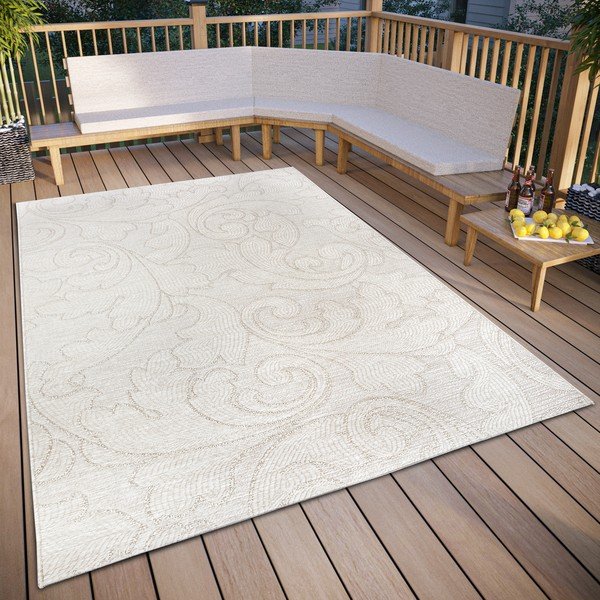 Kremno bela zunanja preproga 77x150 cm Elina Crema – Hanse Home-image-1