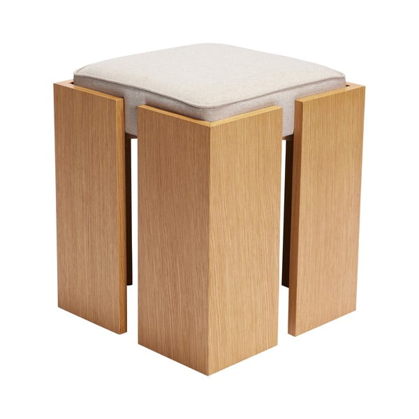 Stolček v naravni barvi Forma – Hübsch-image-3