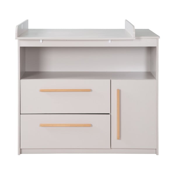 Svetlo siva otroška komoda s previjalnim pultom 107x98x75 cm Lea – Roba
