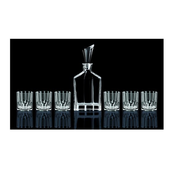 Komplet vrča in 6 kozarcev za viski iz kristalnega stekla Nachtmann Aspen Whisky Set-image-3