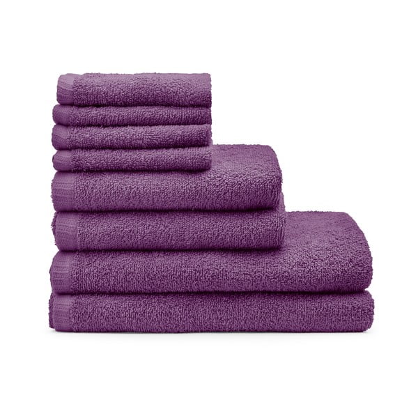 Vijolični hitro sušeči/frotirni bombažni komplet brisač 8 ks Quick Dry – Catherine Lansfield