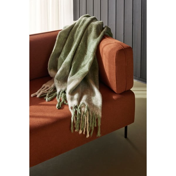 Belo-zelena odeja 200x140 cm Inlet - Hübsch-image-1