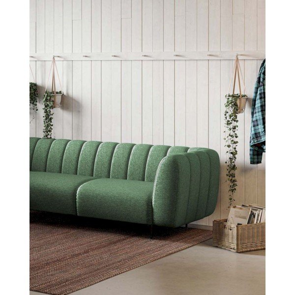 Temno zelena kotna sedežna garnitura (levi kot/v obliki črke L) Shel – Ghado-image-3