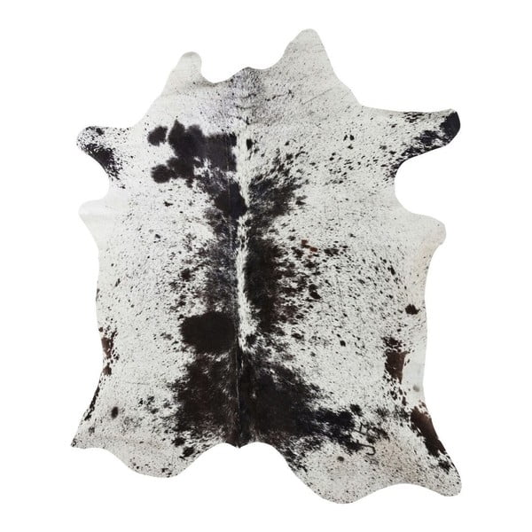 Belo-rjava preproga iz goveje kože Kare Design Hide, 190 x 150 cm