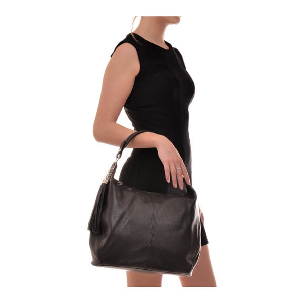 Črna usnjena torbica Sofia Cardoni Bruhna-image-4