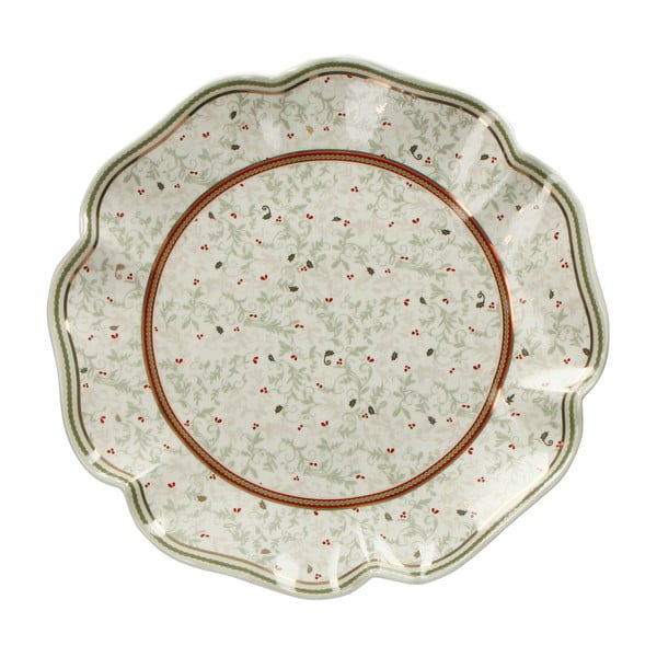 Porcelanast krožnik z božičnim motivom Brandani Piatto, ⌀ 31 cm