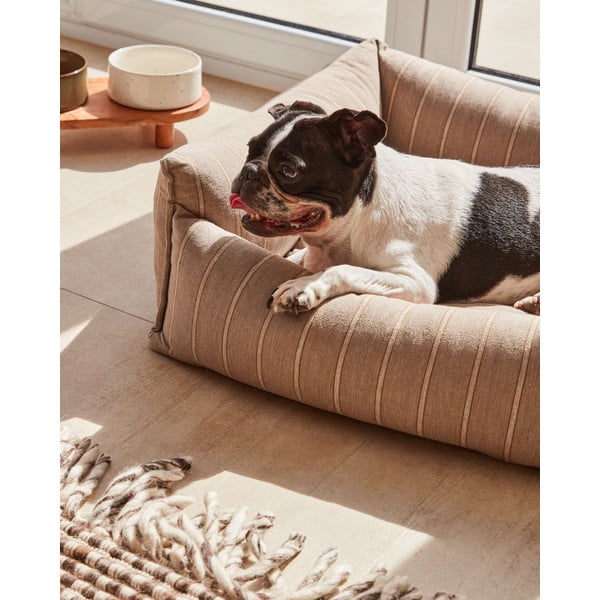 Rjava pasja postelja 60x60 cm Toby - Kave Home-image-1
