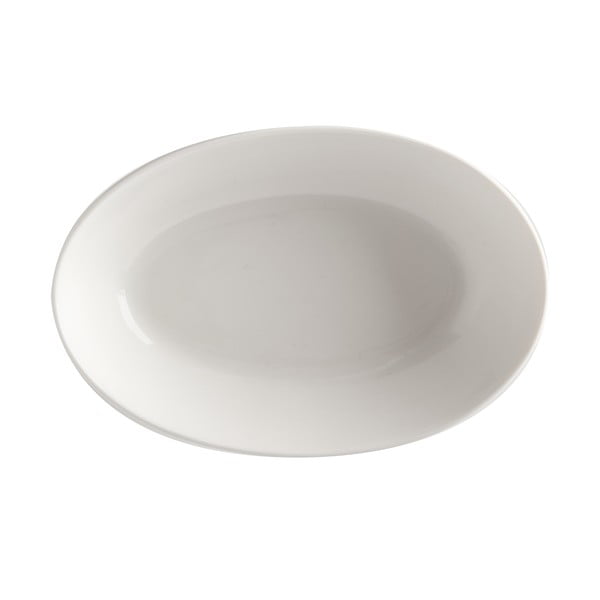 Bel porcelanast globoki krožnik Maxwell & Williams Basic, 20 x 14 cm