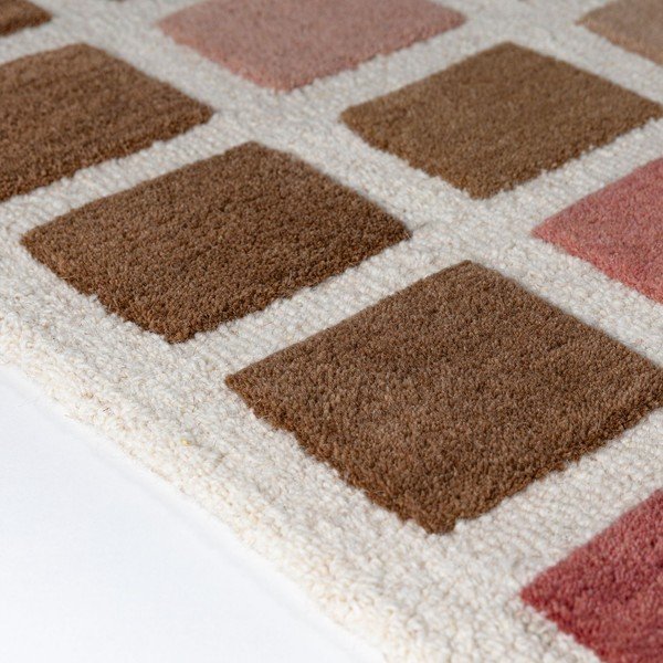 Rožnata ročno tkana volnena preproga 140x200 cm Renga Wool – Flair Rugs-image-3