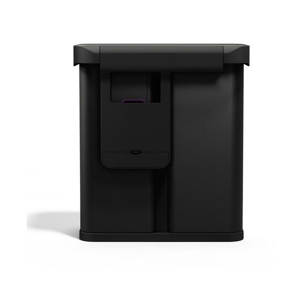 Črn jeklen koš za smeti 34+24 l za ločevanje odpadkov/brezstični Dual Sensor – simplehuman-image-3
