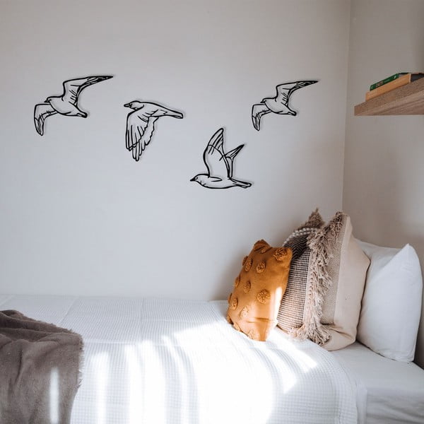 Kovinske stenska dekoracija v kompletu 4 ks 100x24 cm Zevahir – Wallity-image-2