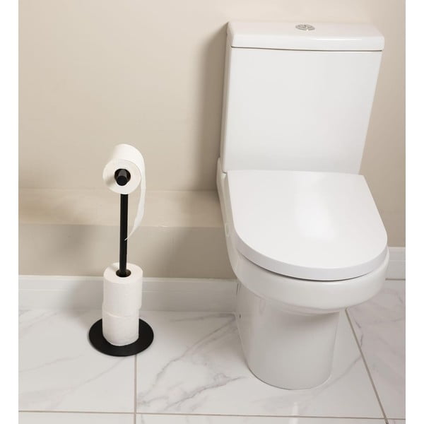 Črno jekleno stojalo za WC papir – Addis-image-1