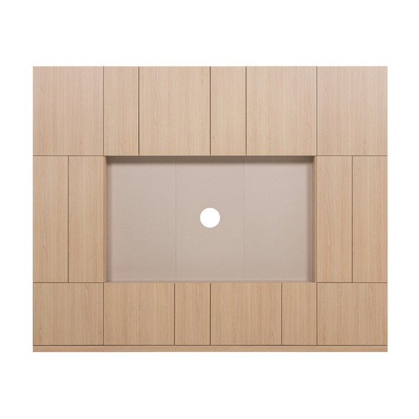 Modularni TV komplet v naravni barvi 268x215 cm Build – WOOOD
