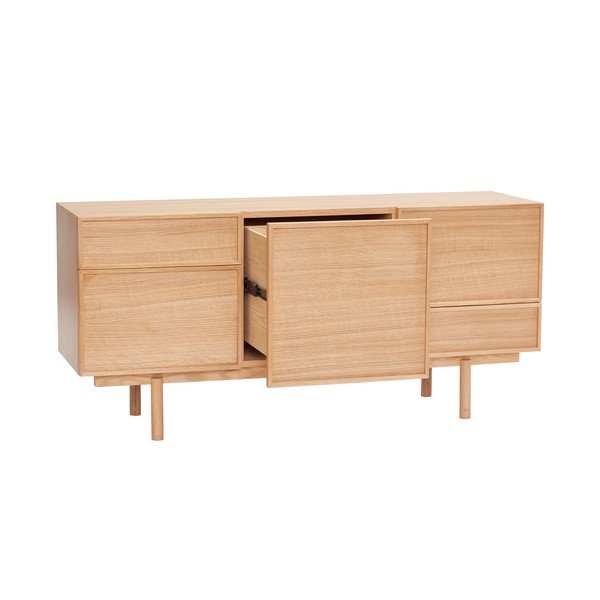 Nizka komoda v hrastovem dekorju 140x65 cm Cube – Hübsch