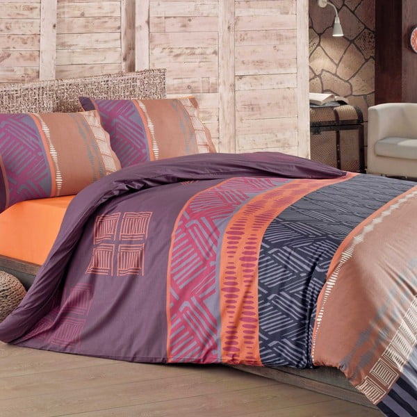 Bombažno posteljno perilo z rjuho Irem, 200 x 220 cm