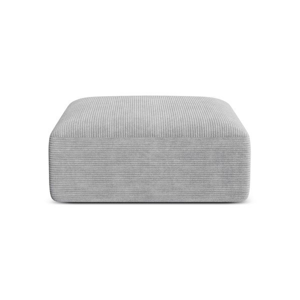 Svetlo siv tabure iz rebrastega žameta Campi – Cosmopolitan Design-image-1