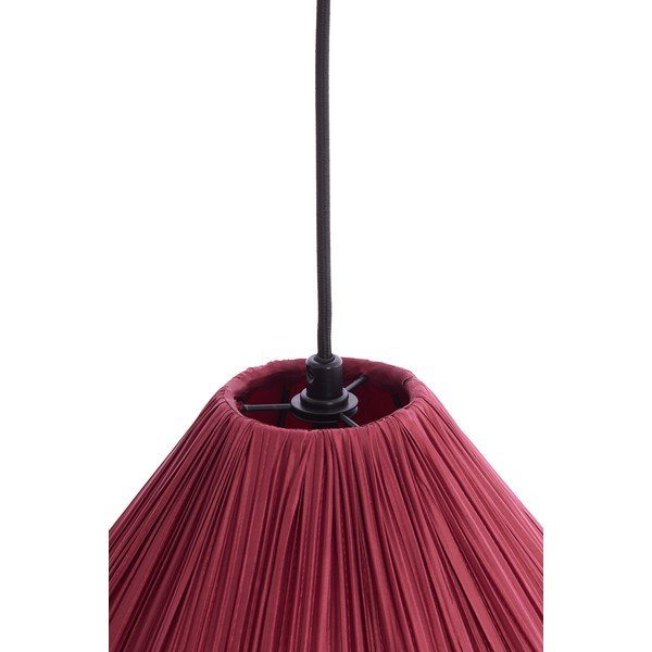 Bordo rdeča viseča svetilka s tekstilnim senčilom ø 12 cm Verita – Light & Living-image-3