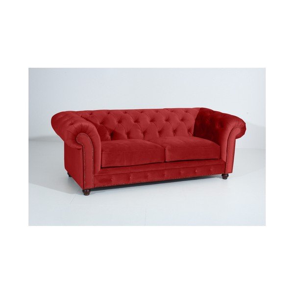 Opečno rdeča zofa Max Winzer Orleans Velvet, 216 cm-image-4