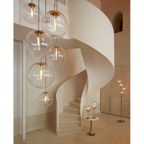 Viseča svetilka v bronasti barvi s steklenim senčilom ø 30 cm Medina – Light & Living-image-1