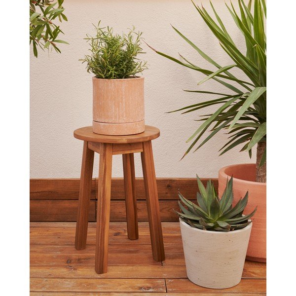 Stolček iz masivne akacije v naravni barvi Amel – Kave Home-image-1